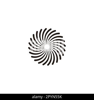Splash, flower, rounded geometric symbol simple logo vector Stock Vector
