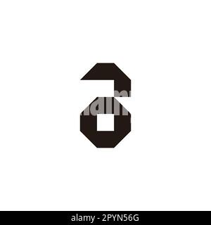 Letter ao oa a o square geometric symbol simple logo vector Stock Vector
