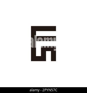 Letter Fn square connect geometric symbol simple logo vector Stock Vector