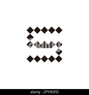 Letter wS Sw w S squares geometric symbol simple logo vector Stock Vector