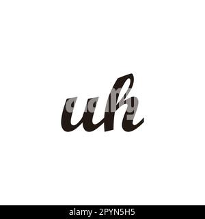 Letter uh connect geometric symbol simple logo vector Stock Vector