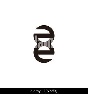 Letter ae circle, combination geometric symbol simple logo vector Stock Vector