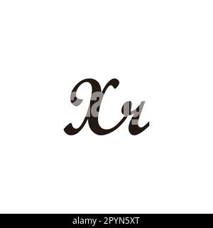 Letter Nr connect geometric symbol simple logo vector Stock Vector