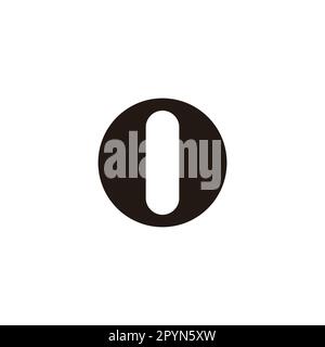 Letter o capsule geometric symbol simple logo vector Stock Vector