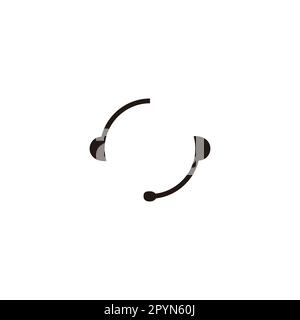 Letter S microphone geometric simple symbol logo vector Stock Vector