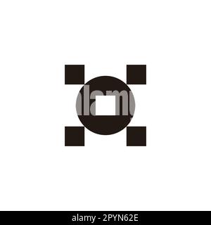 Camera, squares, circle geometric simple symbol logo vector Stock Vector