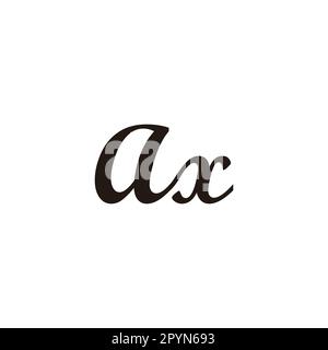 Letter ax connect geometric symbol simple logo vector Stock Vector