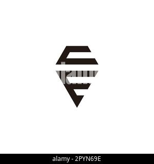 Letter c and E diamond geometric symbol simple logo vector Stock Vector