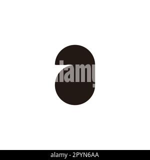 Letter a capsule geometric symbol simple logo vector Stock Vector