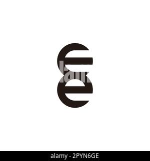 Letter Ee combination geometric simple symbol logo vector Stock Vector