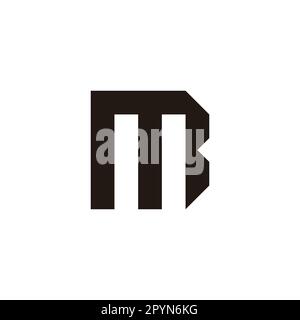 Letter M shaped B geometric simple symbol logo vector Stock Vector