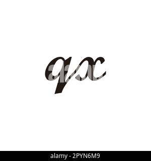 Letter qx connect geometric simple symbol logo vector Stock Vector