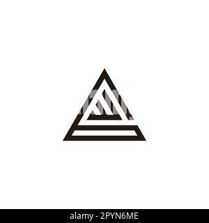 Letter w in 6, triangle geometric simple symbol logo vector Stock Vector