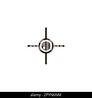 Eye and target geometric symbol simple logo vector Stock Vector