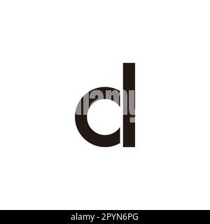 Letter cd geometric simple symbol logo vector Stock Vector