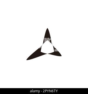 Triangle, bullets geometric simple symbol logo vector Stock Vector