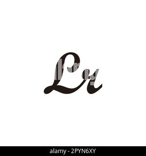 Letter Lr connect geometric simple symbol logo vector Stock Vector