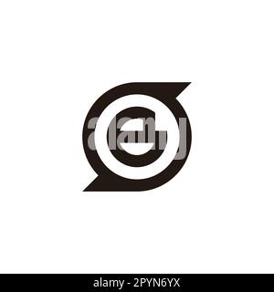 Letter B in S, circle geometric simple symbol logo vector Stock Vector
