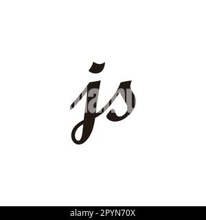 Letter js connect geometric simple symbol logo vector Stock Vector