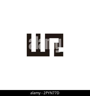 Letter WR square geometric simple symbol logo vector Stock Vector