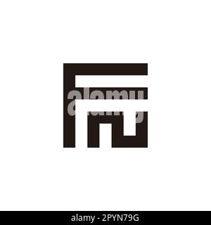 Letter FN square, unique geometric simple symbol logo vector Stock Vector