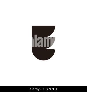 Letter E shield geometric symbol simple logo vector Stock Vector
