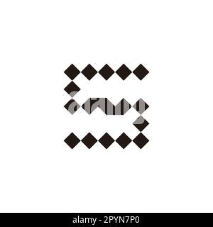 Letter NS SN N S squares geometric symbol simple logo vector Stock Vector