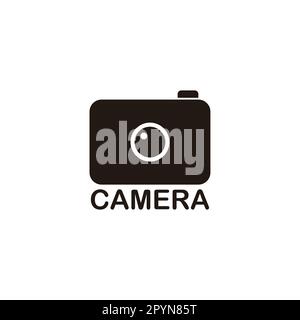 Camera, rec, photo geometric symbol simple logo vector Stock Vector