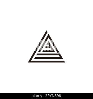 Letter L, number 3 triangle geometric symbol simple logo vector Stock Vector