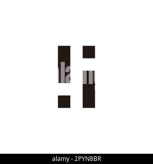 Letter Si iS S i square geometric simple symbol logo vector Stock Vector