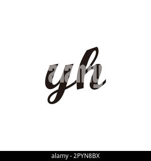 Letter yh connect geometric symbol simple logo vector Stock Vector