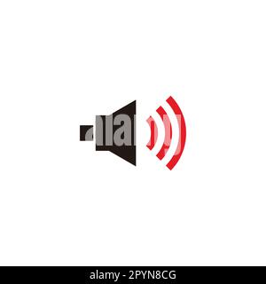Sound, speaker, volume geometric simple symbol logo vector Stock Vector