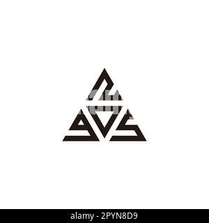 Letter N, g, o and S triangles geometric symbol simple logo vector Stock Vector