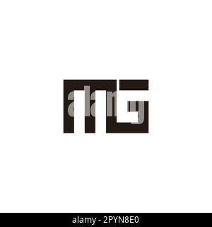 Letter MG square, connect geometric symbol simple logo vector Stock Vector