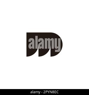 Letter m bullet geometric symbol simple logo vector Stock Vector