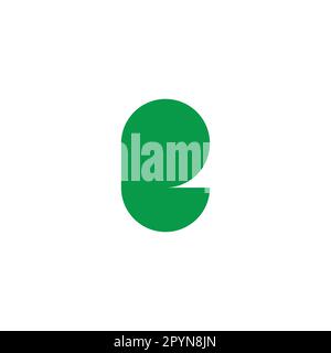 Letter e capsule, herbal geometric simple symbol logo vector Stock Vector