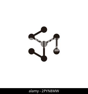 Cube, molecules geometric symbol simple logo vector Stock Vector