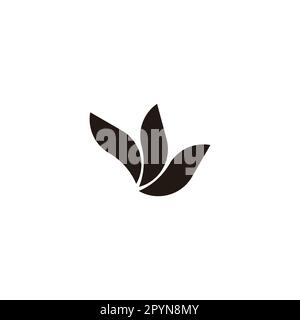 Letter B leaves geometric symbol simple logo vector Stock Vector Image ...