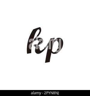 Letter Kp connect geometric symbol simple logo vector Stock Vector