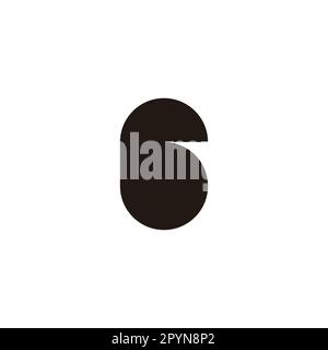 Number 6 capsule geometric symbol simple logo vector Stock Vector