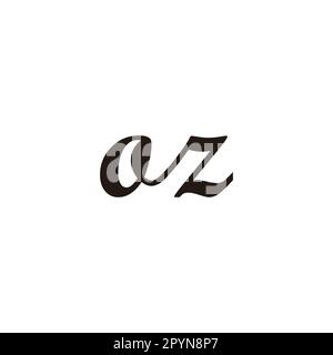 Letter oz connect geometric symbol simple logo vector Stock Vector