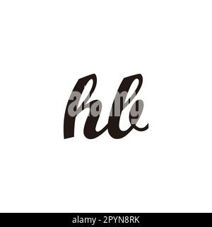 Letter hb connect geometric symbol simple logo vector Stock Vector