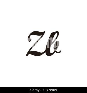 Letter Zb connect geometric simple symbol logo vector Stock Vector