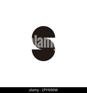 Letter S capsule, unique geometric symbol simple logo vector Stock Vector