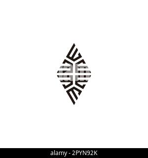 Letters m, gem geometric symbol simple logo vector Stock Vector