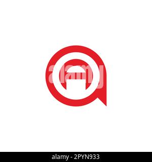 Letter A in message, circle geometric symbol simple logo vector Stock Vector