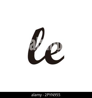 Letter Le connect geometric simple symbol logo vector Stock Vector