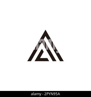 Letter L and M triangle geometric symbol simple logo vector Stock Vector