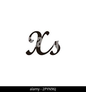 Letter Xs connect geometric symbol simple logo vector Stock Vector