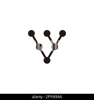 Letter y molecules, triangle geometric symbol simple logo vector Stock Vector
